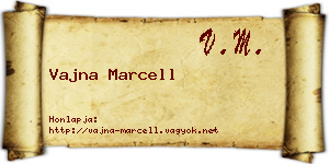 Vajna Marcell névjegykártya